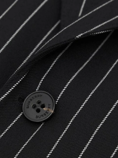 Shop Burberry English Fit Pinstriped Wool Suit In Black