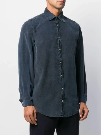 Shop Massimo Alba Long-sleeve Fitted Shirt In Blue