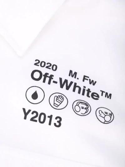 Shop Off-white Logo Oversized Shirt In 0110 White Black