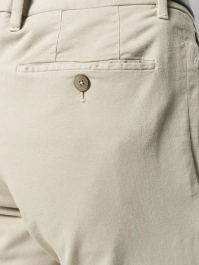 Shop Corneliani Skinny-fit Tailored Trousers In Neutrals