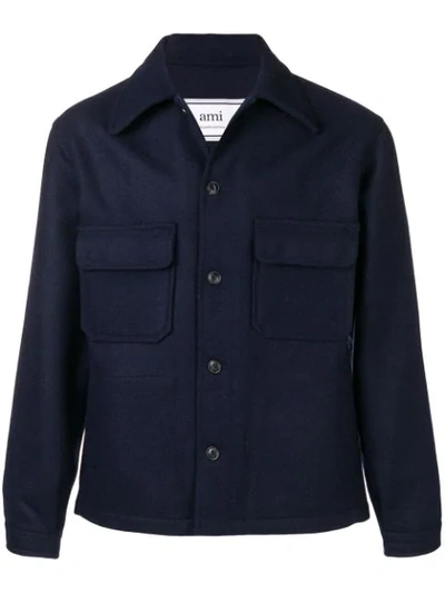Shop Ami Alexandre Mattiussi Relaxed Fit Jacket In Blue