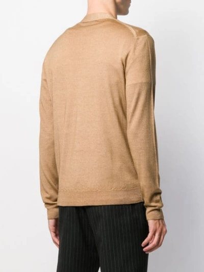 Shop Altea Soft Knit Cardigan In Brown