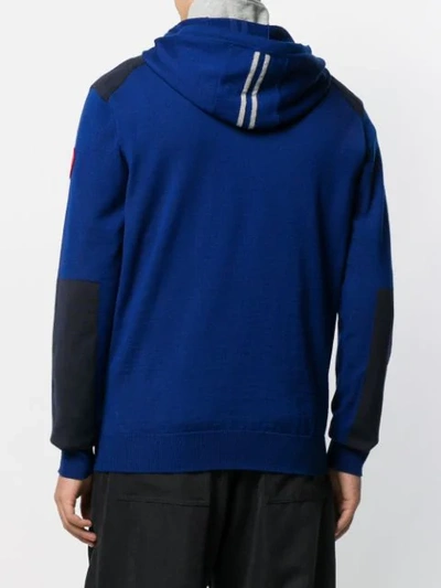 Shop Canada Goose Knitted Hoodie In Blue