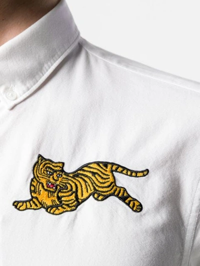 Shop Kenzo Hemd Mit Tigern - Weiss In White