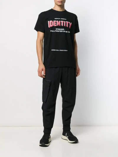 Shop Applecore 'identity' Print T-shirt In Black