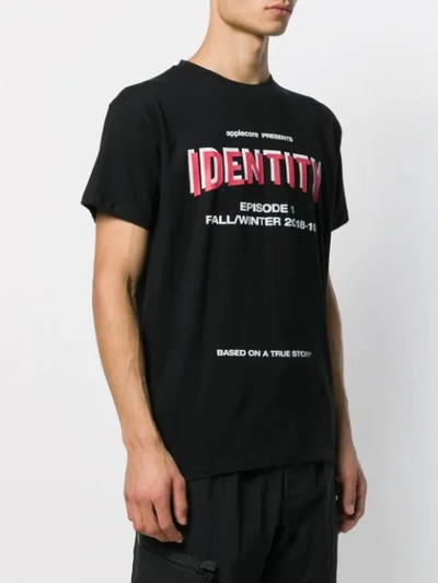 Shop Applecore 'identity' Print T-shirt In Black