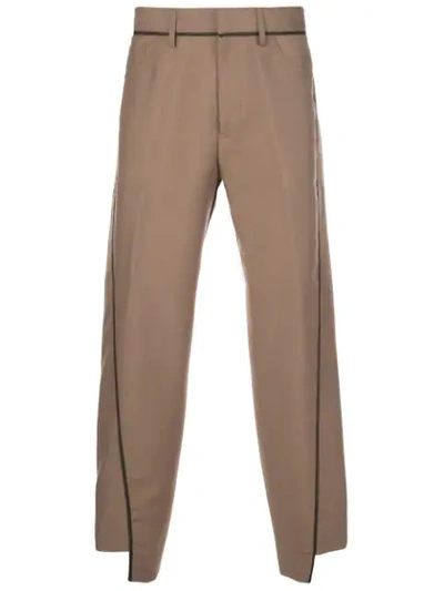 Shop Lanvin Deconstructed Cropped Trousers In Rmtr0007h19