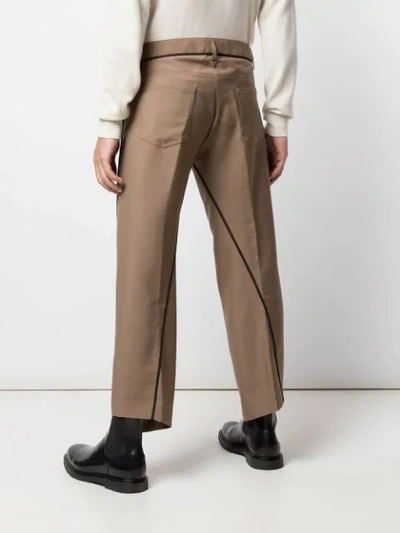 Shop Lanvin Deconstructed Cropped Trousers In Rmtr0007h19