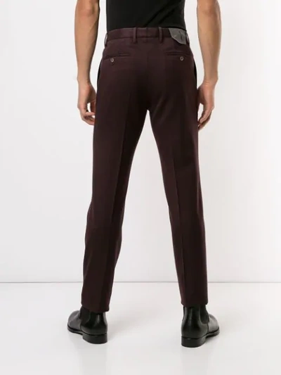 Shop Corneliani Slim Fit Chinos In Red