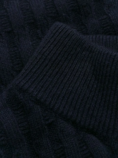 Shop Corneliani Cashmere Knitted Zipped Jumper In Blue