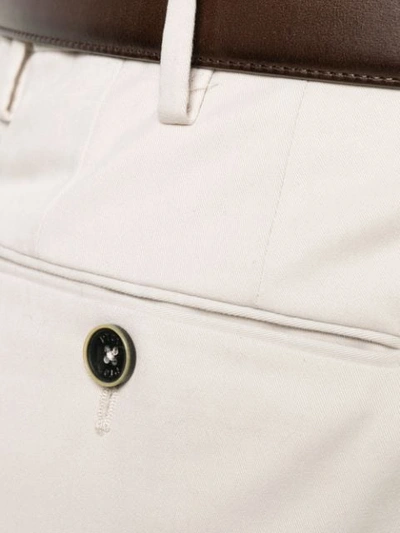 Shop Pt01 Slim-fit Chino Trousers In White