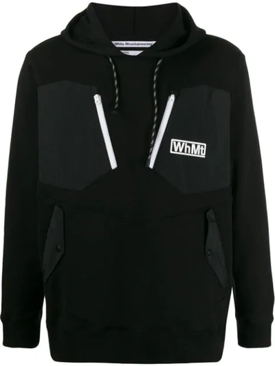 Shop White Mountaineering Logo Contrast Patch Hoody In Black