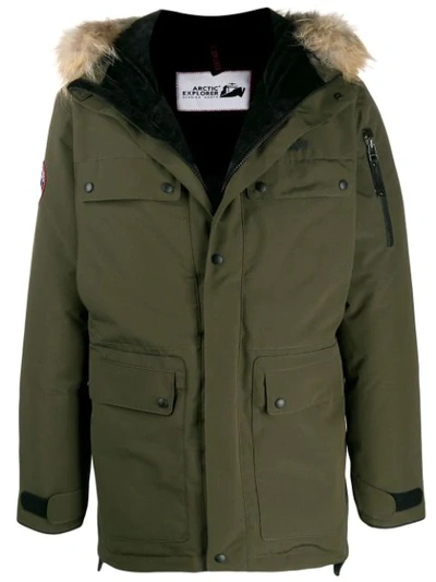 Shop Arctic Explorer Polus Parka Coat In Khaki