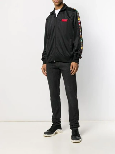 Sss World Corp Contrast Side Panel Jacket In Black
