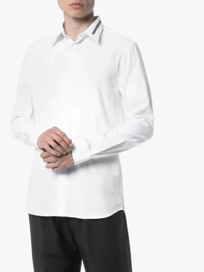 Shop Givenchy Logo Branded Shirt - Weiss In White