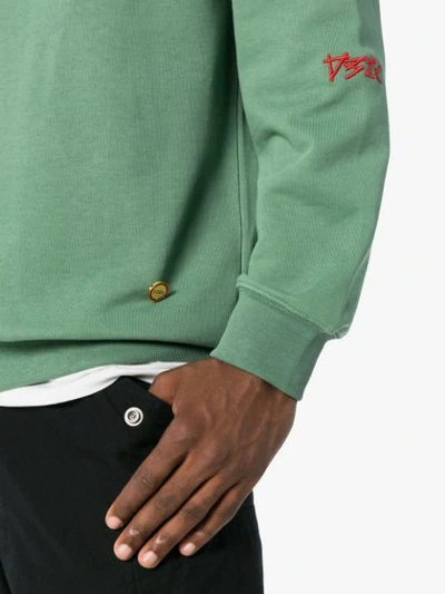 Shop 032c Green Embroidered Sweatshirt