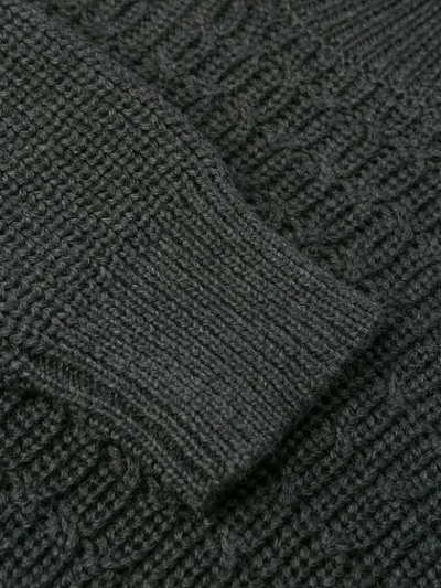 Shop Altea Gauge 5 Detail Knit Jumper In Grey