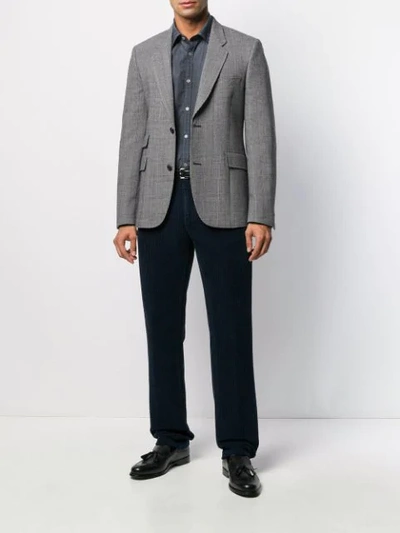 Shop Massimo Alba Corduroy Straight-leg Trousers In Blue
