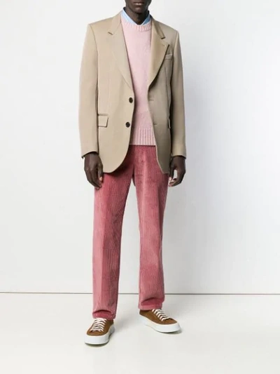 Shop Ami Alexandre Mattiussi Straight Fit Trousers In Pink