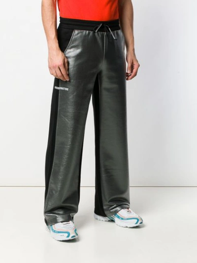 Shop Wwwm Drawstring Wide Leg Trousers In Black