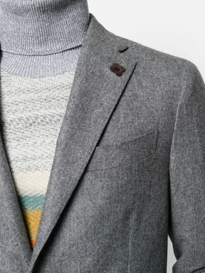 Shop Lardini Schmaler Anzug In Grey