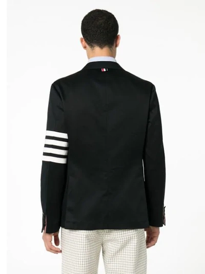 Shop Thom Browne 4-bar Unconstructed Blazer - Blue