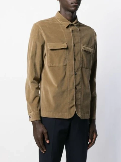 Shop Altea Corduroy Fitted Jacket In Brown