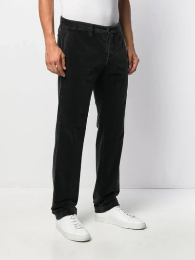 Shop Massimo Alba Straight-leg Velvet Trousers In Black