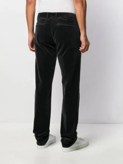 Shop Massimo Alba Straight-leg Velvet Trousers In Black