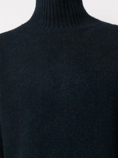 Shop Laneus Turtleneck Knit Sweater In Blue