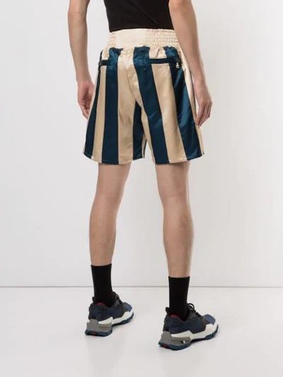 Shop Just Don Team X Panelled Boxing Shorts In Neutrals