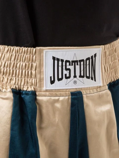 Shop Just Don Team X Panelled Boxing Shorts In Neutrals