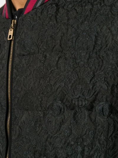 Shop Dolce & Gabbana Padded Bomber Jacket In Black