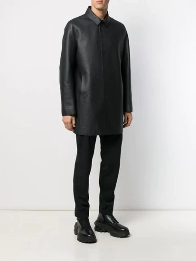 Shop Alyx Concealed Front Coat In Black