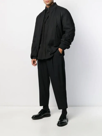 Shop Yohji Yamamoto Jetted Pocket Shirt In Black