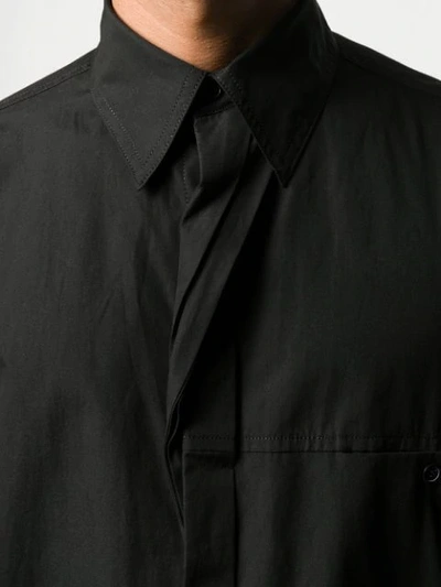 Shop Yohji Yamamoto Jetted Pocket Shirt In Black