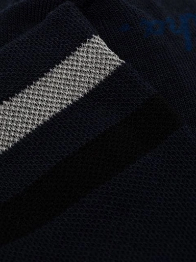 Shop Rapha Reflective Brevet Striped Socks In Blue