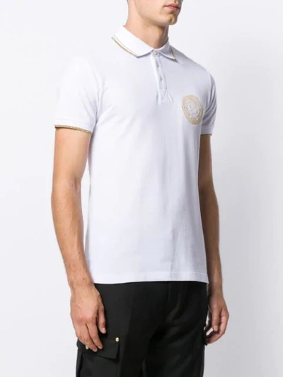 Shop Versace Jeans Couture Polo Shirt In White