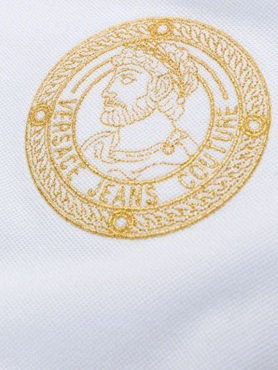 Shop Versace Jeans Couture Polo Shirt In White