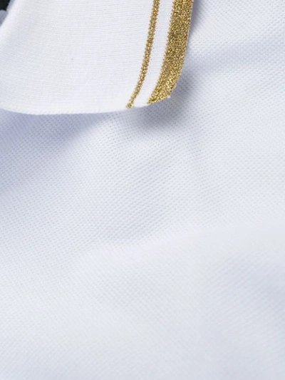 Shop Versace Jeans Couture Polo Shirt In White