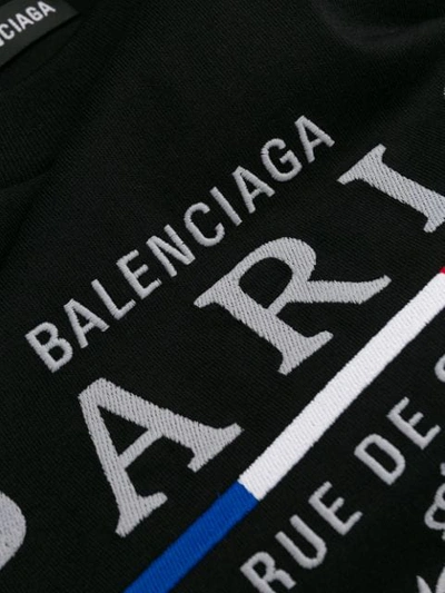 Shop Balenciaga Embroidered Logo T-shirt In Black