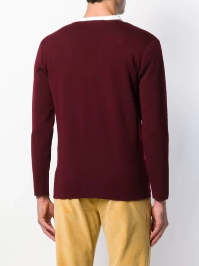 Shop Anglozine Schmaler Pullover In Red