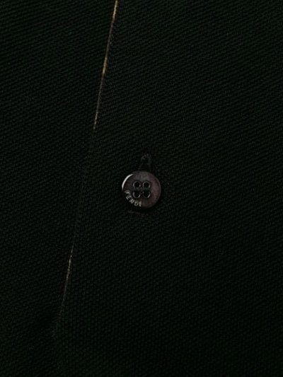 Shop Fendi Printed Ff Detailed Polo Shirt In Black