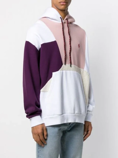 Shop Marcelo Burlon County Of Milan Colourblock Hoodie In White