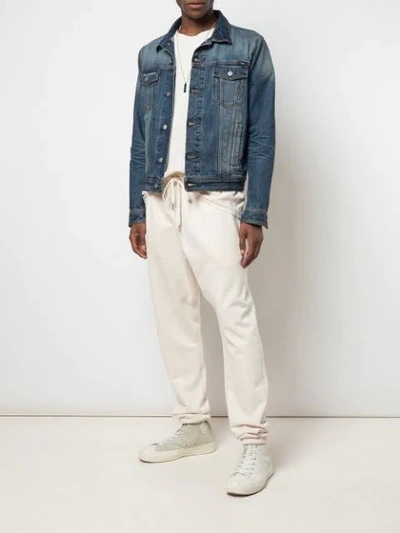 Shop John Elliott Drawstring Track Pants In White