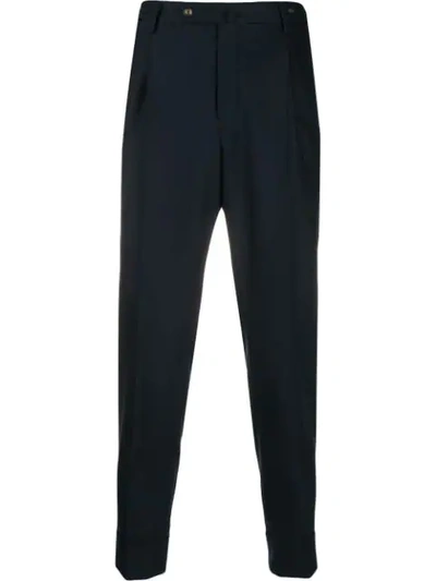 Shop Pt01 Slim-fit Tailored Trousers In Blue
