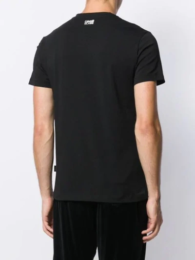 Shop Cavalli Class Embroidered Logo T-shirt In Black
