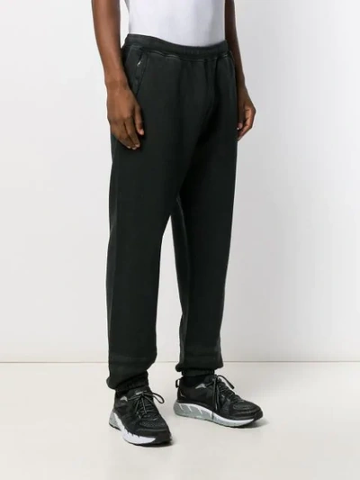 Shop Stone Island Embroidered Track Pants In Black