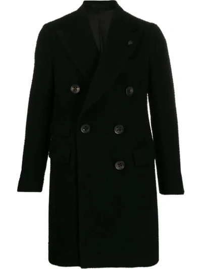 Shop Gabriele Pasini Double-breasted Coat In Black