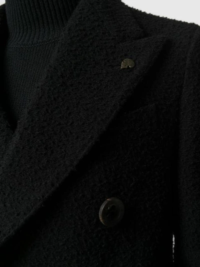 Shop Gabriele Pasini Double-breasted Coat In Black